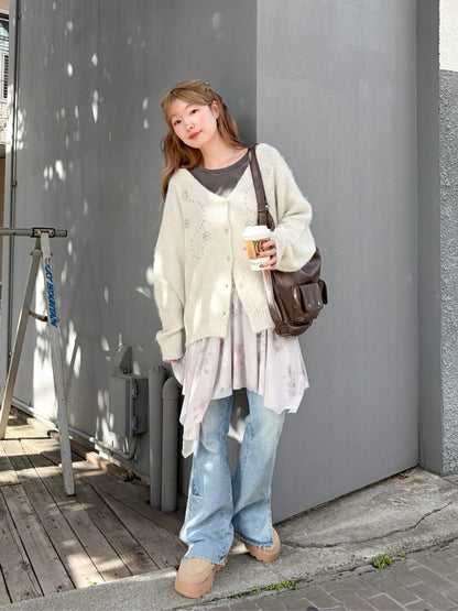 Kastane Flower studded knit cardigan - Image 30