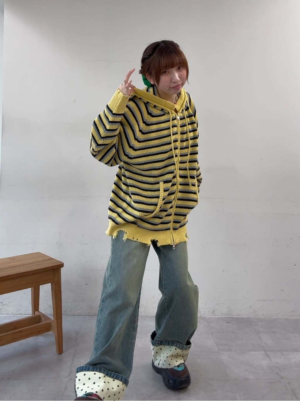 CIAOPANIC Ruffle邊帽Double Zip Knit Hoodie - Image 51