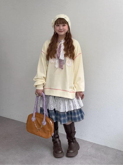HELLO.SANFRANCISCO Lace bow tie tee - Image 28