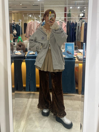 [Layer正] CIAOPANIC Lace Mellow Hoodie Tops - Image 69