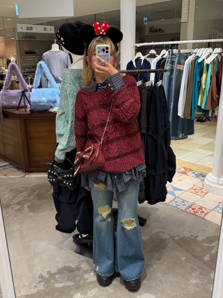 CIAOPANIC Vintage Ribbon print denim 喇叭褲 - Image 23