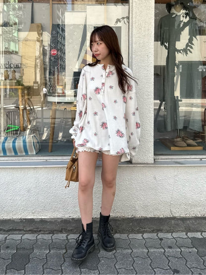 [純色/碎花] Kastane Back Design Waffle Henley Tee - Image 63