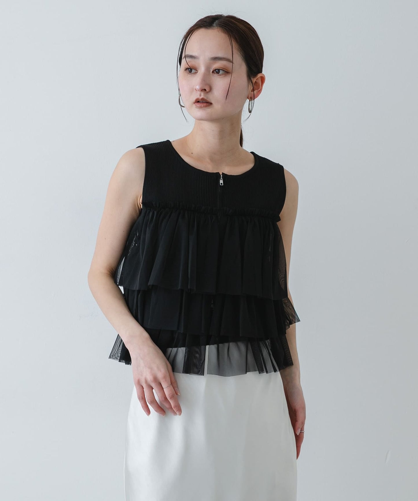 SENSE OF PLACE 雙拉鍊荷葉邊TOP - Image 12