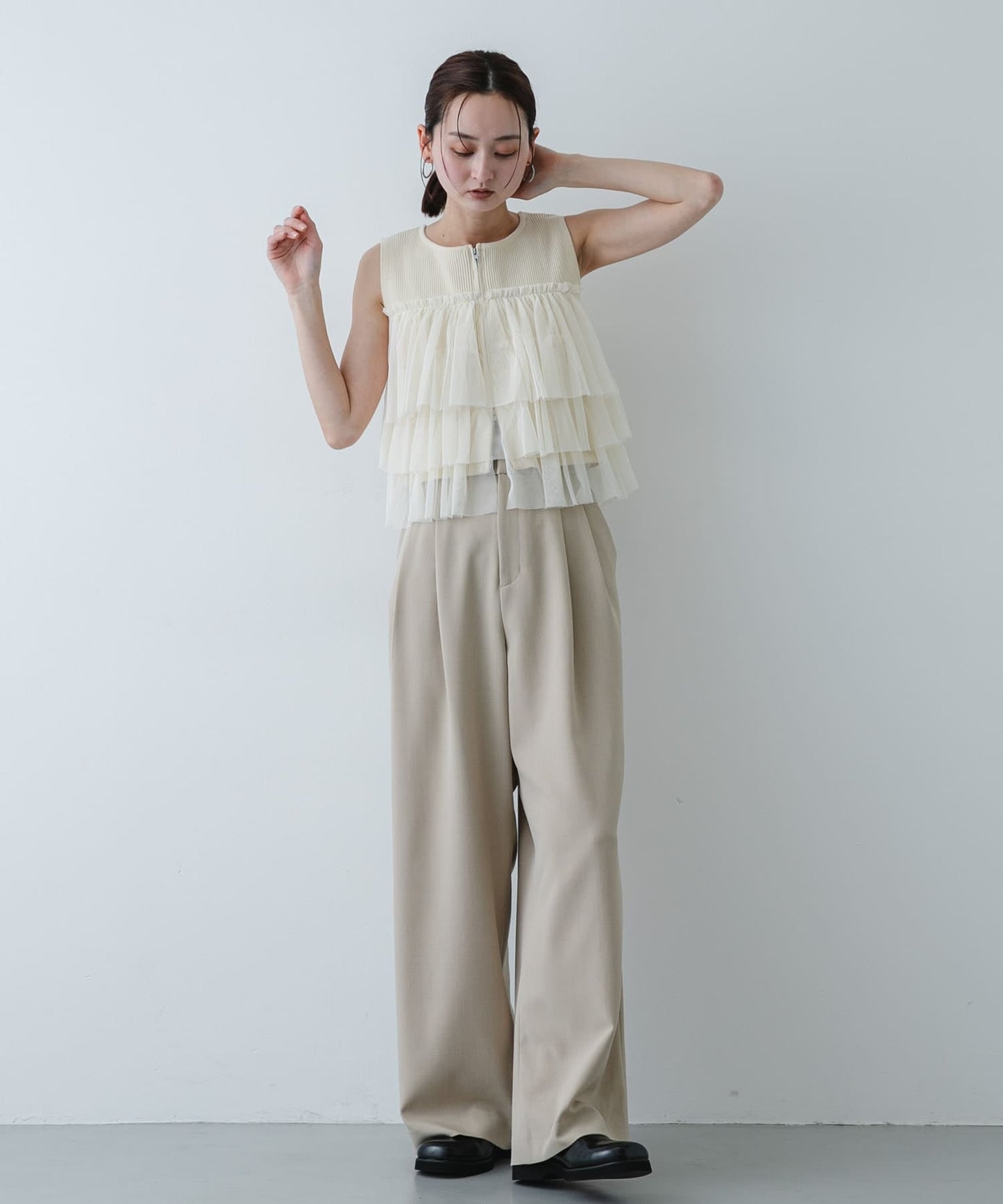 SENSE OF PLACE 雙拉鍊荷葉邊TOP - Image 20