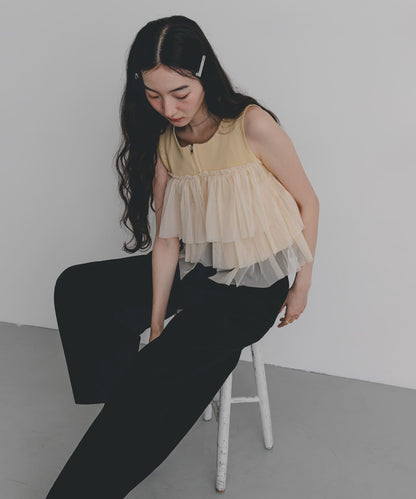 SENSE OF PLACE 雙拉鍊荷葉邊TOP - Image 8