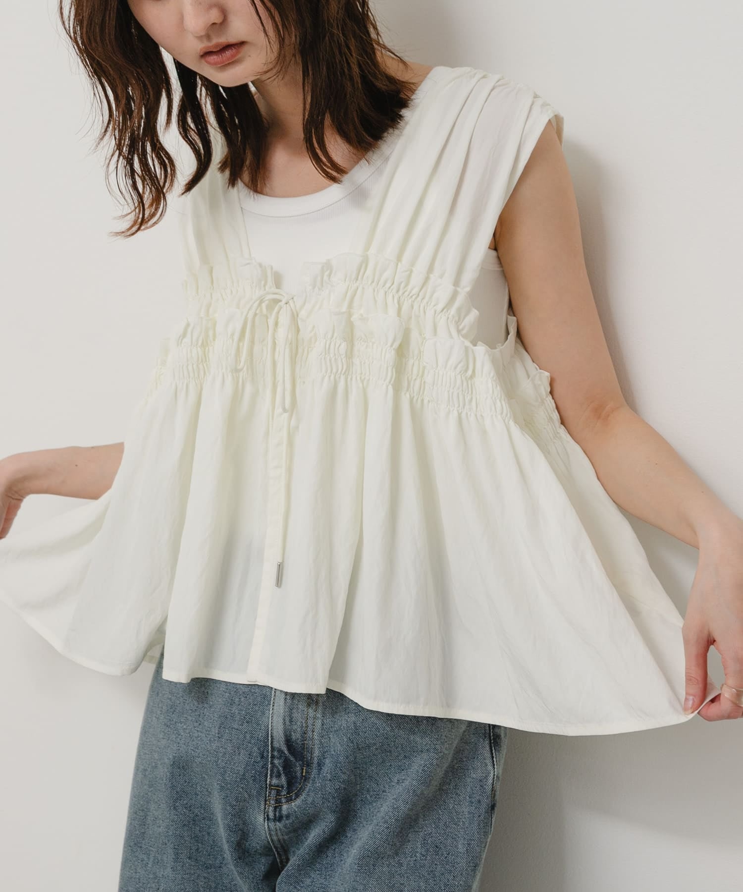 SENSE OF PLACE Layered ruffle blouse - Image 3