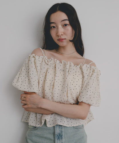 SENSE OF PLACE off-shoulder blouse - Image 1