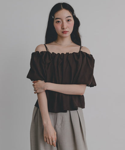 SENSE OF PLACE off-shoulder blouse - Image 18