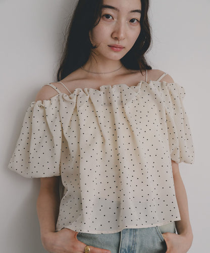 SENSE OF PLACE off-shoulder blouse - Image 5