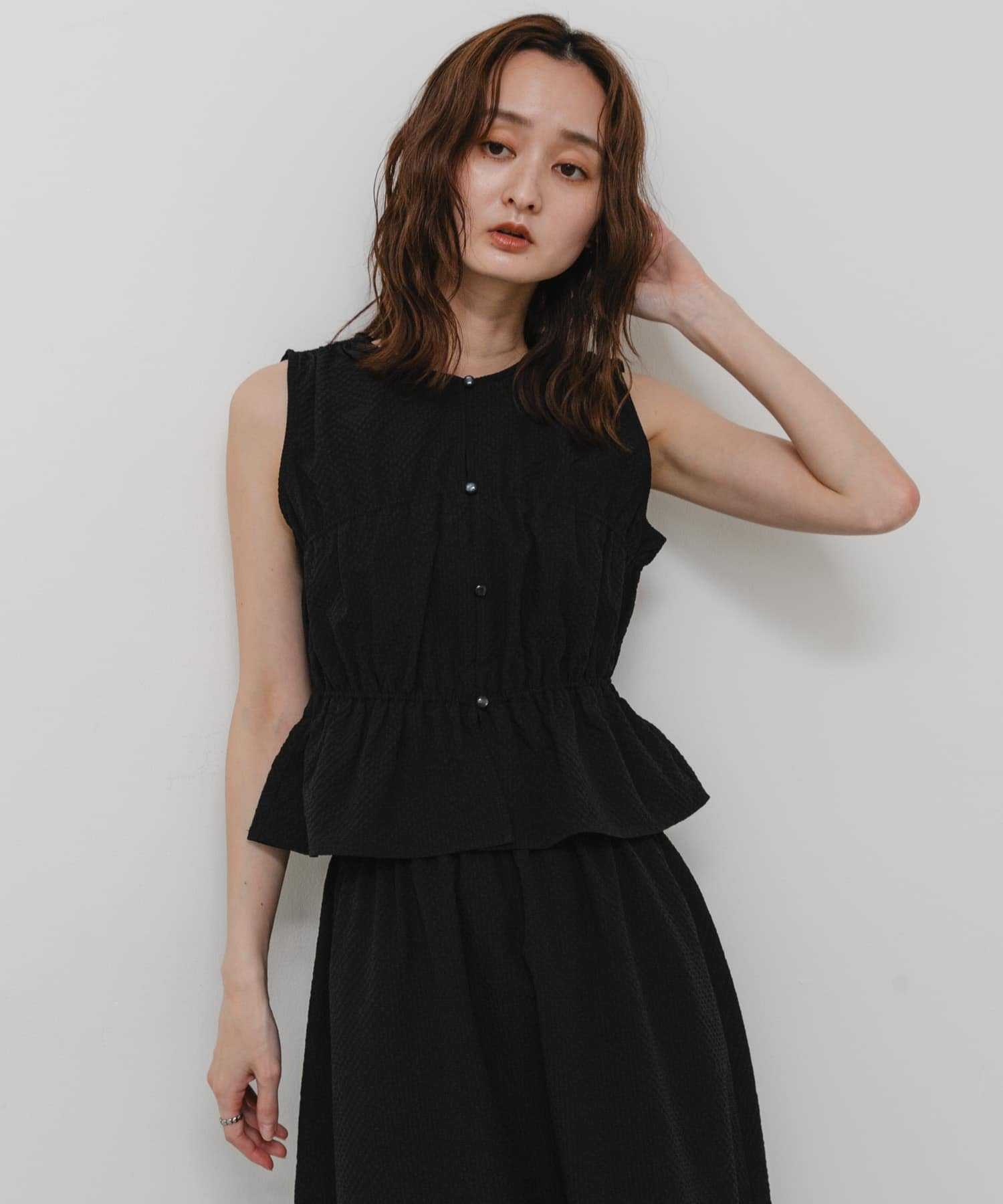 SENSE OF PLACE Shirred Gathered Set Dress - Image 11