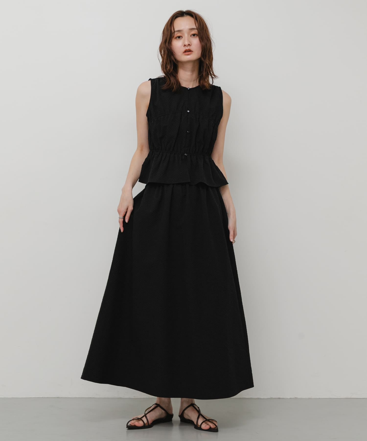 SENSE OF PLACE Shirred Gathered Set Dress - Image 12