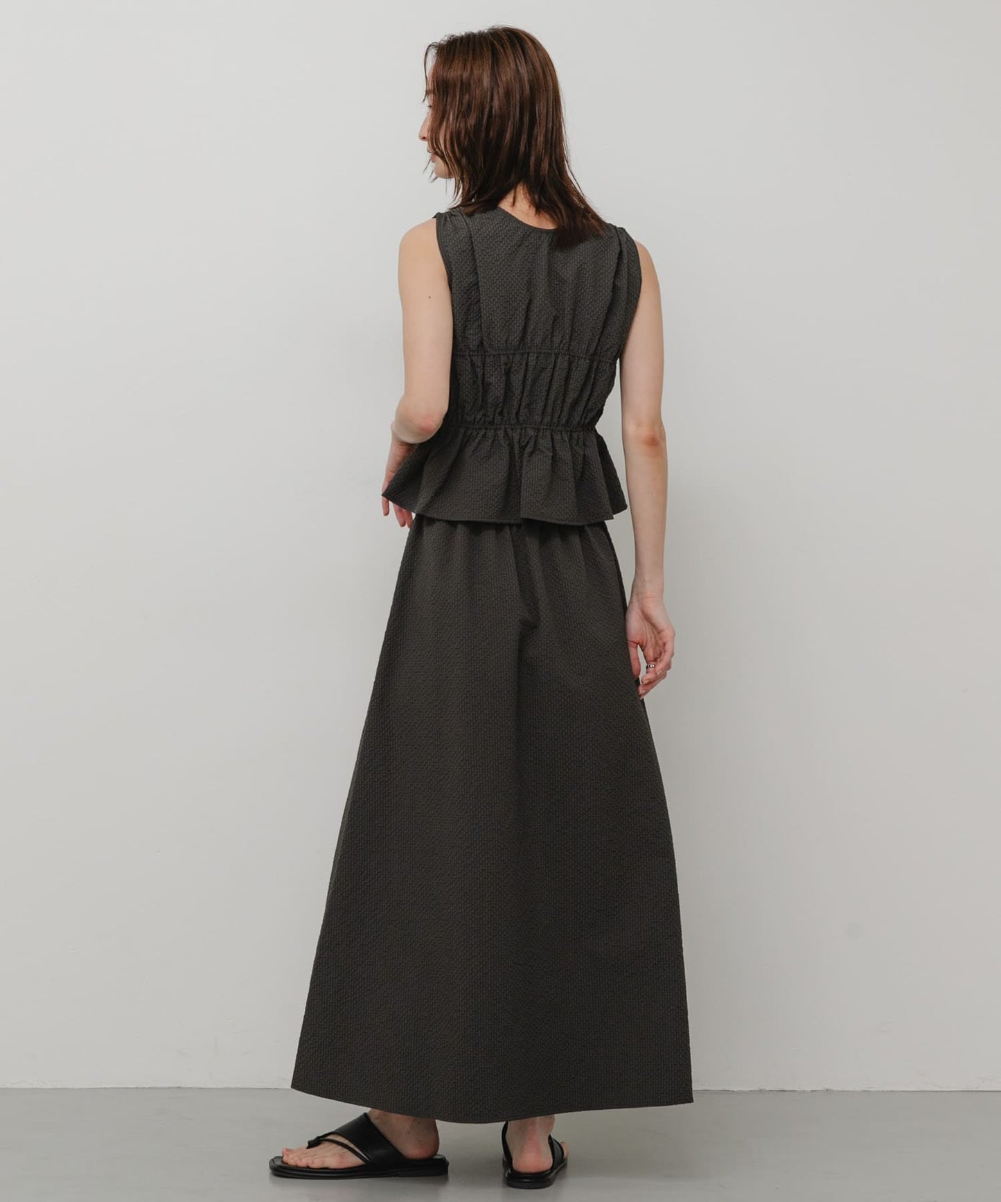 SENSE OF PLACE Shirred Gathered Set Dress - Image 17