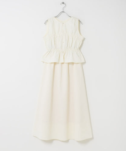 SENSE OF PLACE Shirred Gathered Set Dress - Image 18