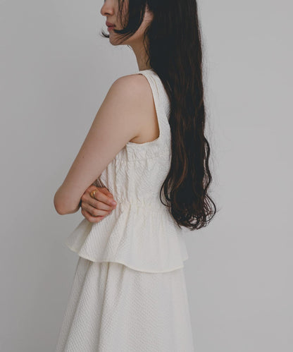 SENSE OF PLACE Shirred Gathered Set Dress - Image 5