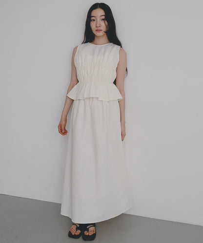 SENSE OF PLACE Shirred Gathered Set Dress - Image 7
