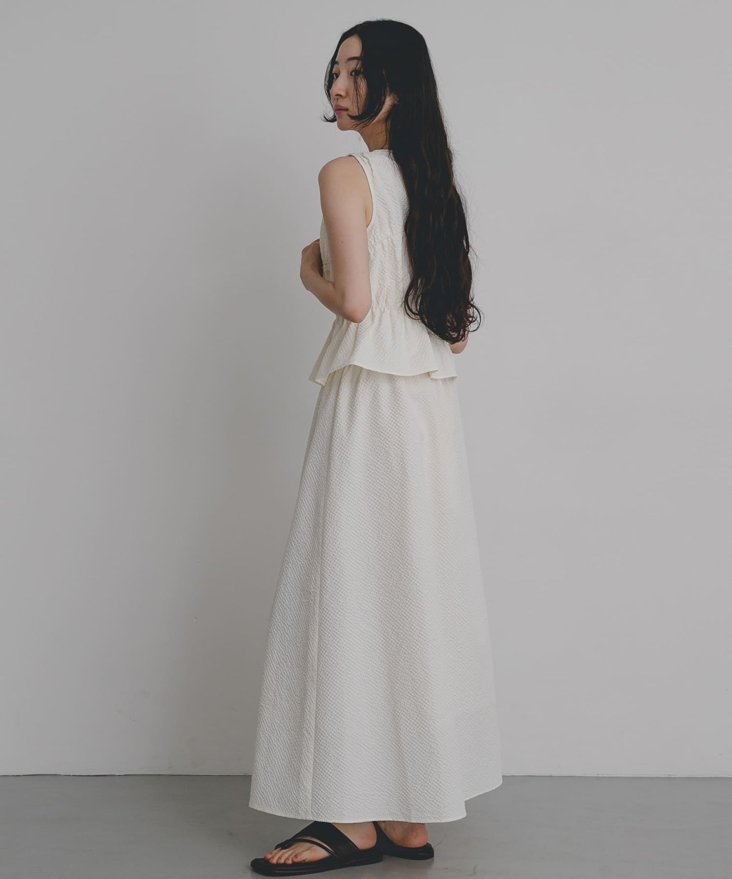 SENSE OF PLACE Shirred Gathered Set Dress - Image 9