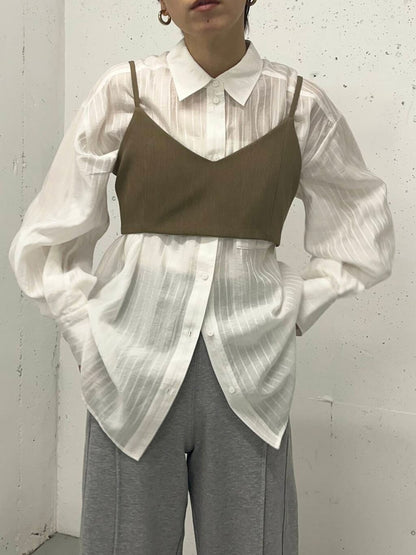 SENSE OF PLACE Back ribbon bustier