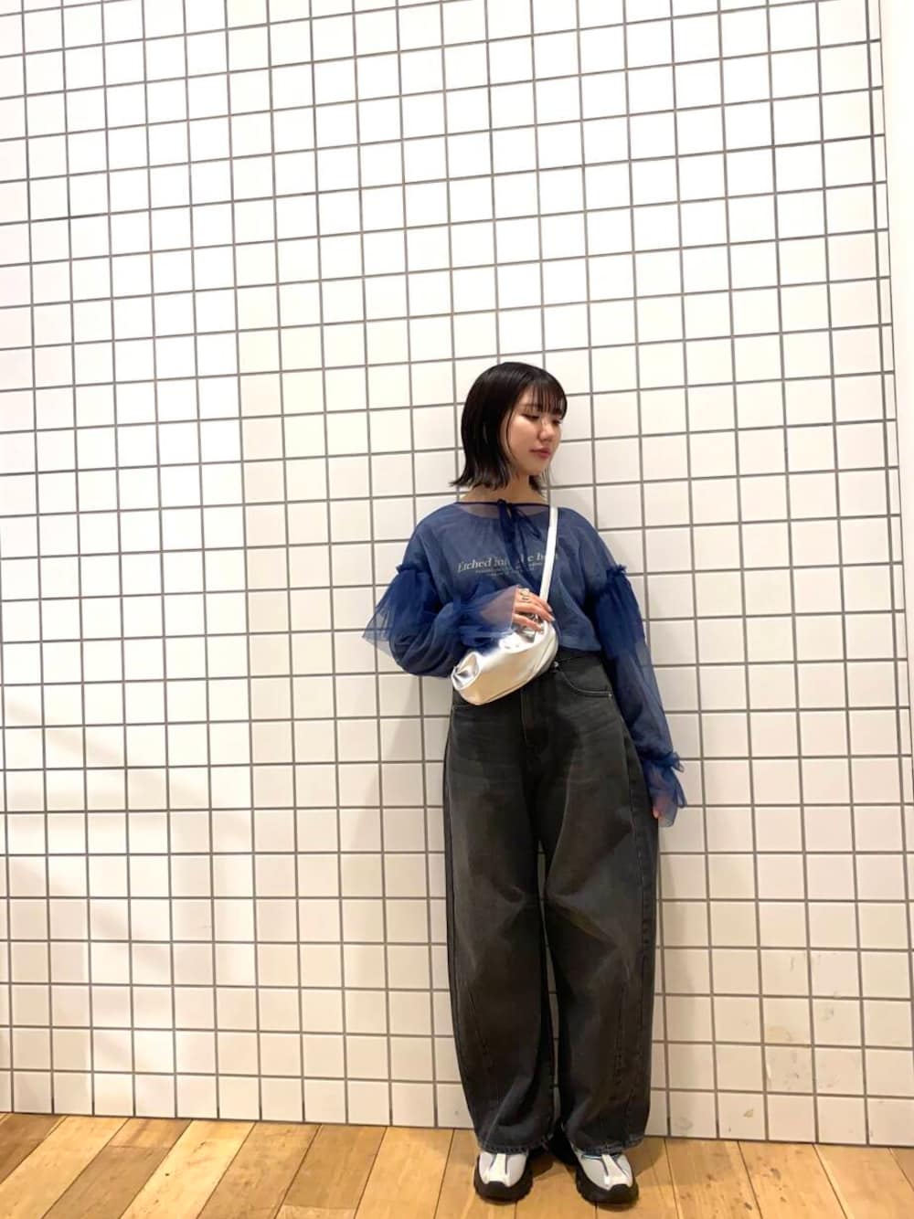 SENSE OF PLACE Sheer Tulle Frill Top