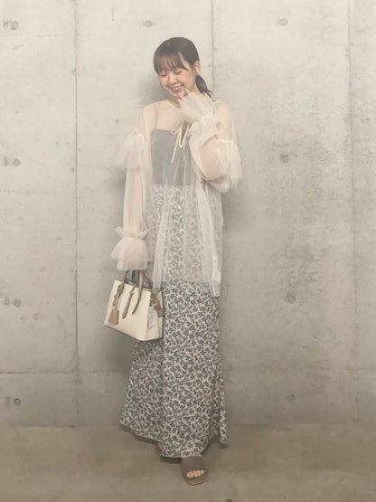 SENSE OF PLACE Sheer Tulle Frill Top