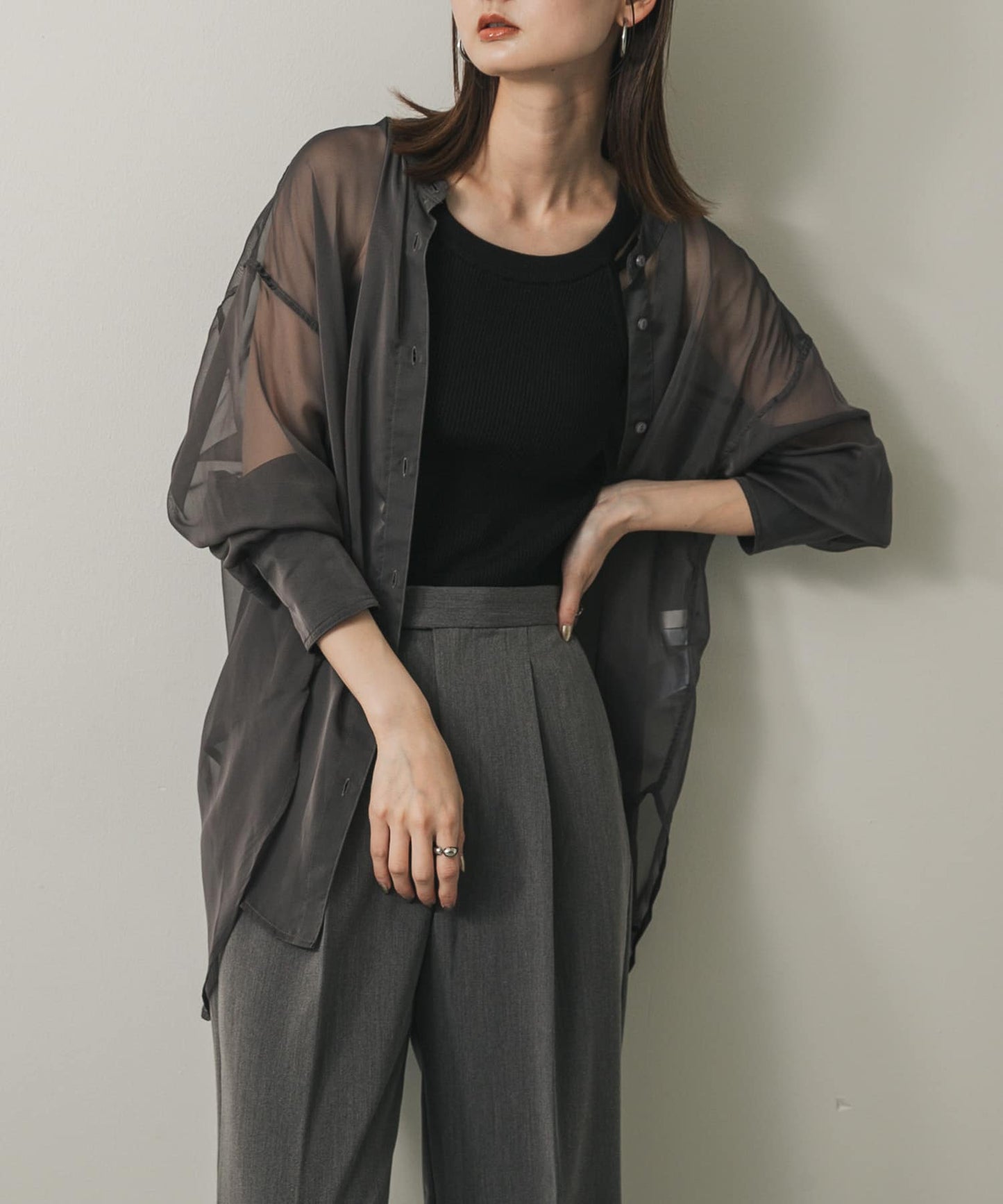 SENSE OF PLACE sheer shirt