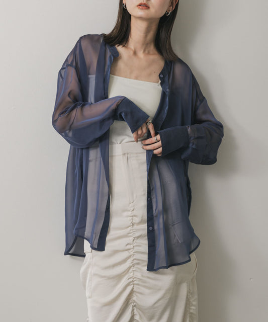 SENSE OF PLACE sheer shirt