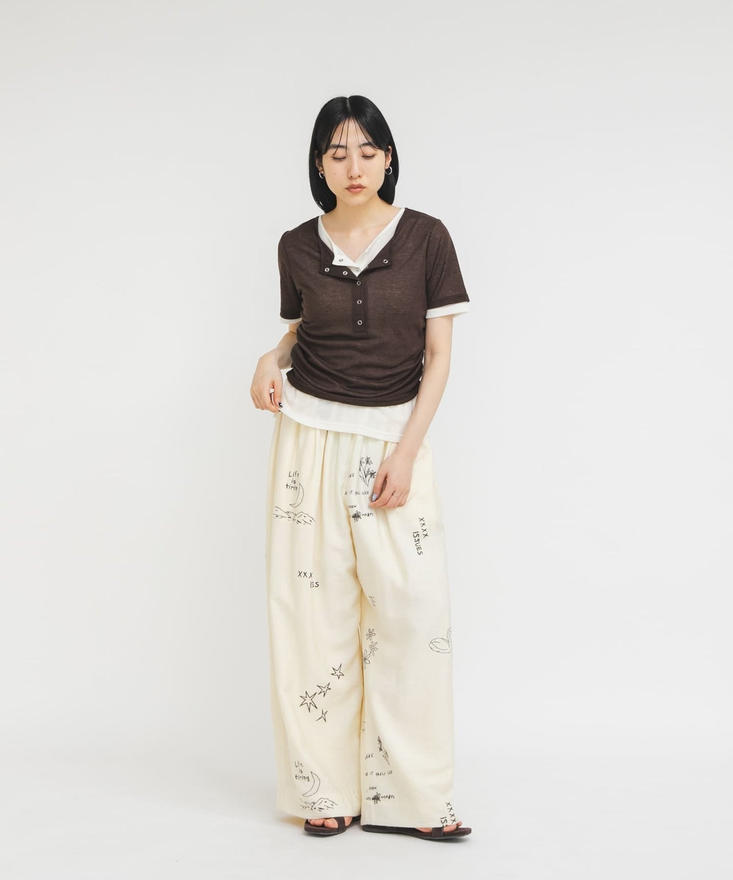 KBF Two-tone Henley neck tee - Image 15