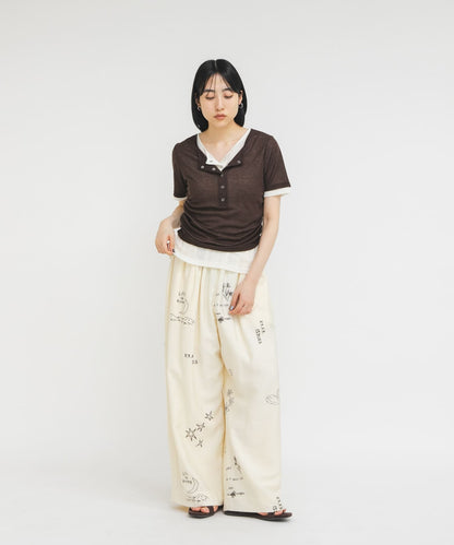 KBF Two-tone Henley neck tee - Image 15
