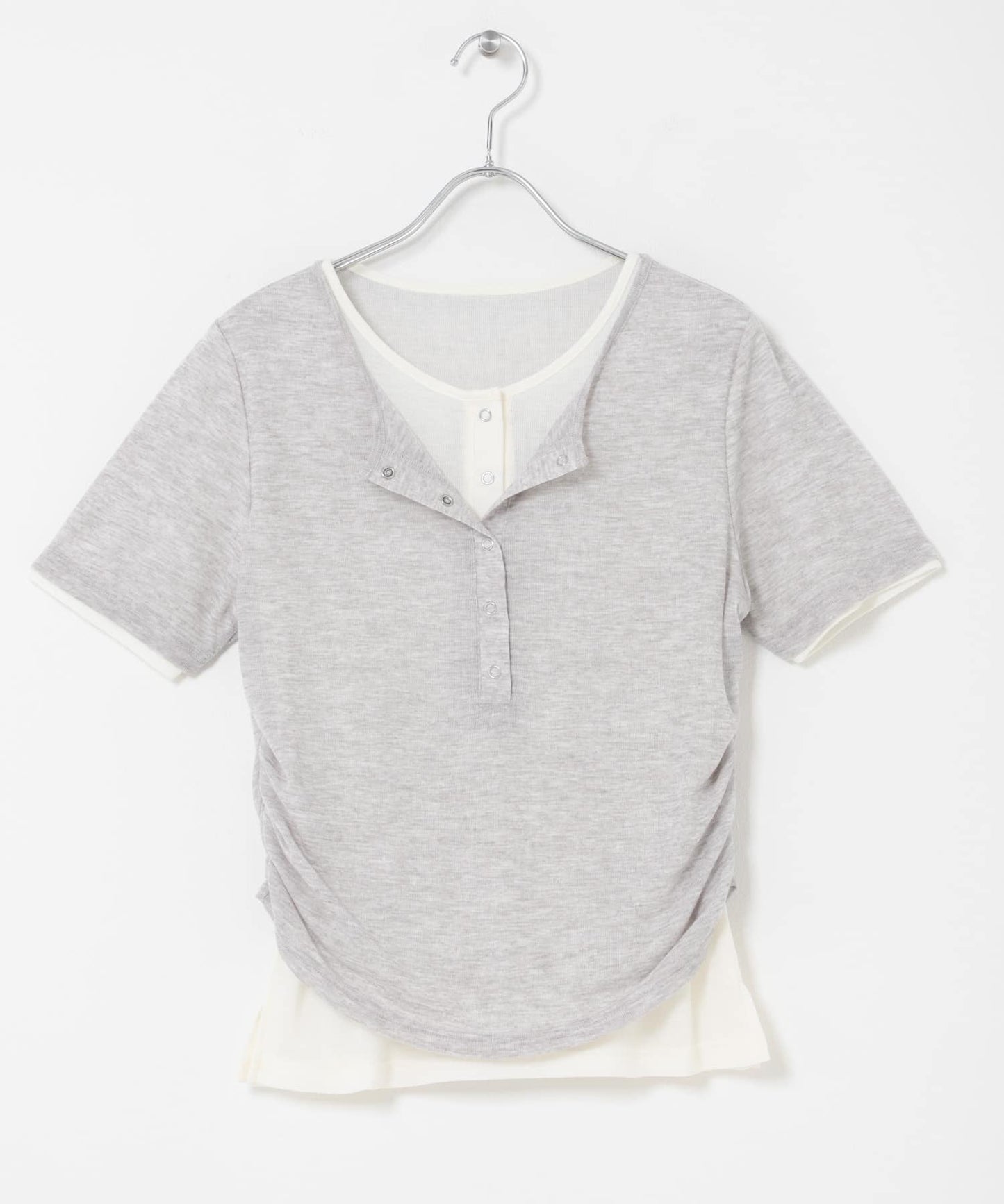 KBF Two-tone Henley neck tee - Image 23