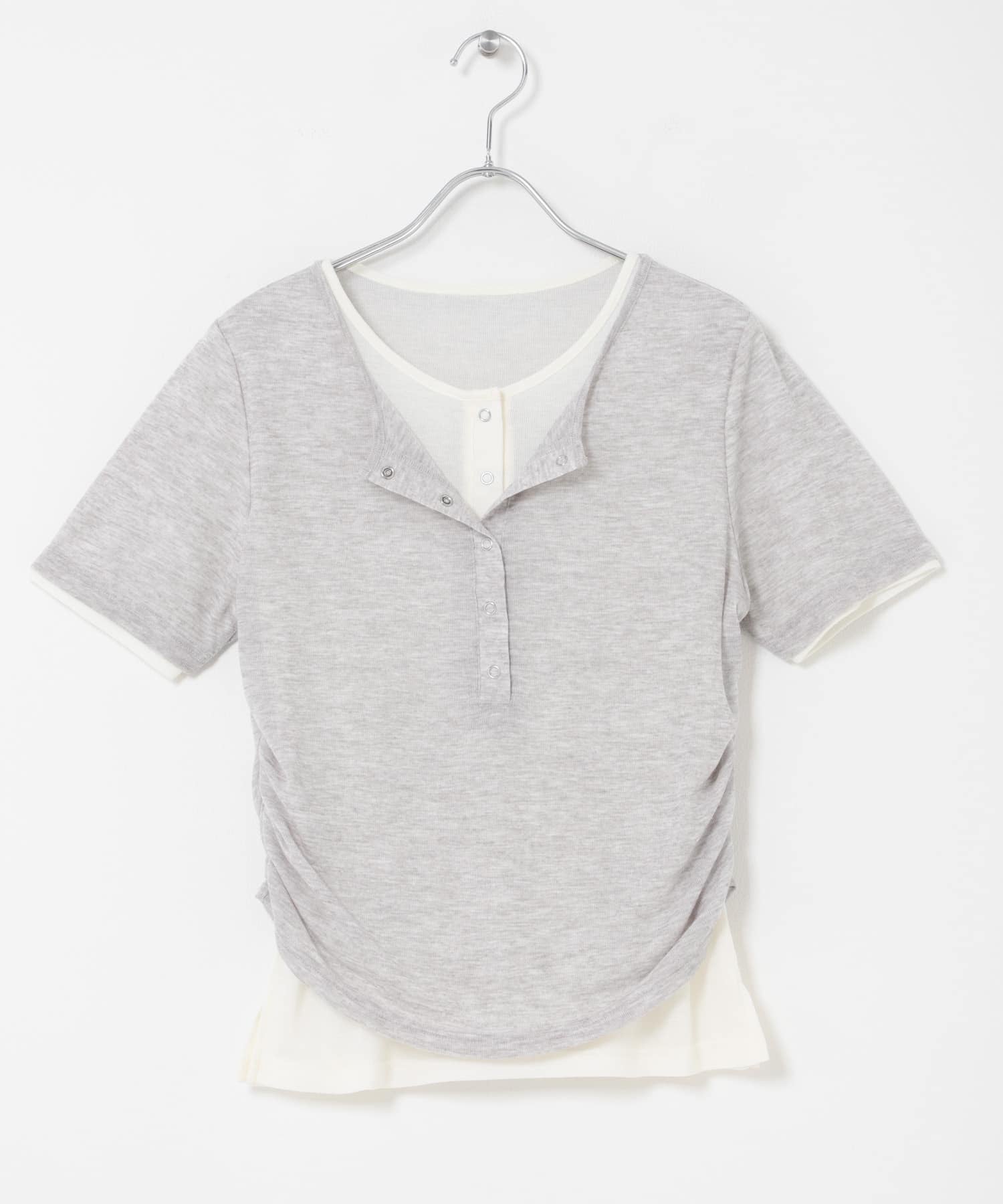 KBF Two-tone Henley neck tee - Image 23