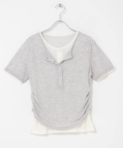 KBF Two-tone Henley neck tee - Image 23