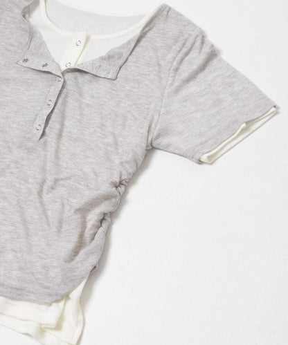 KBF Two-tone Henley neck tee - Image 25