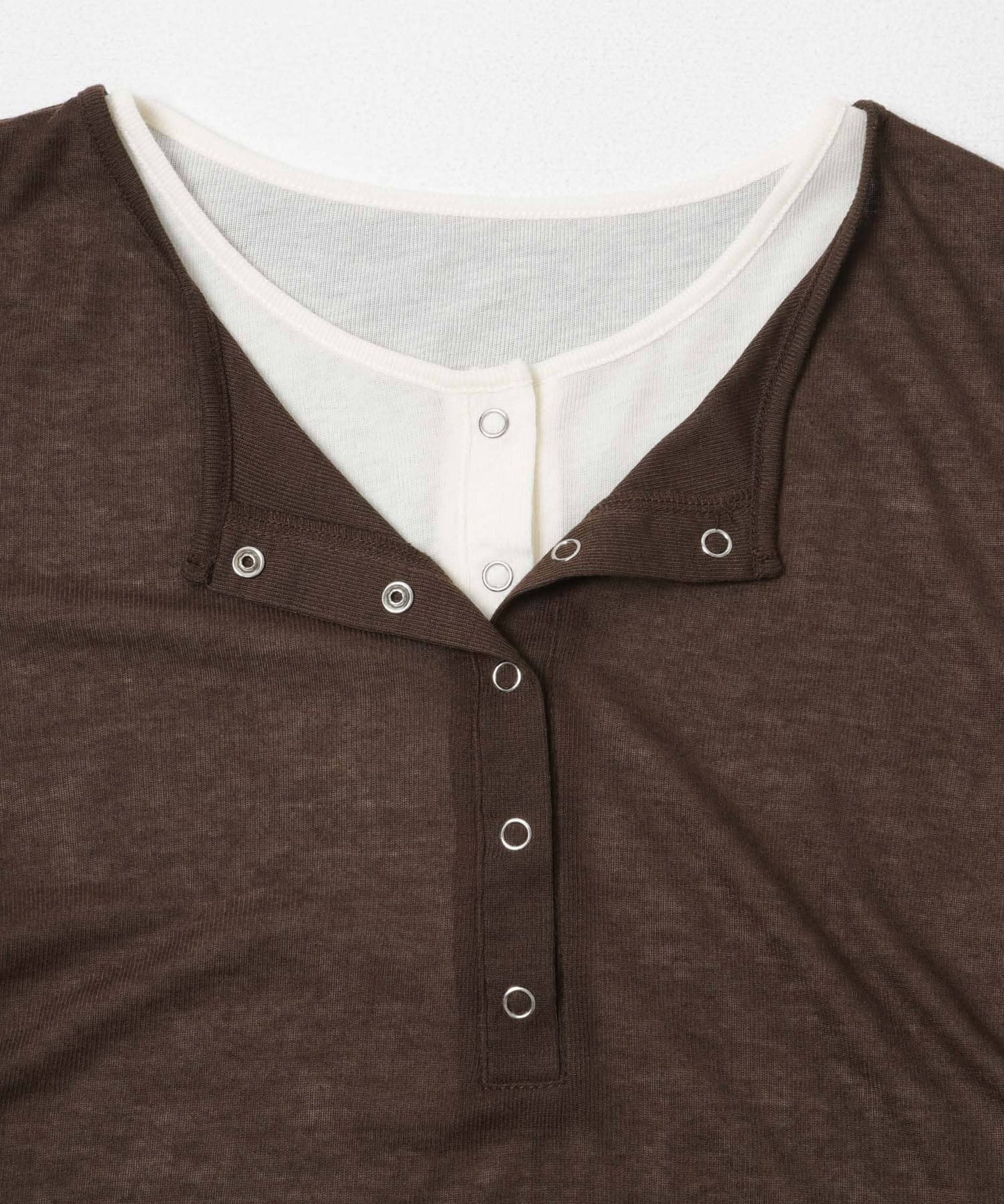 KBF Two-tone Henley neck tee - Image 29