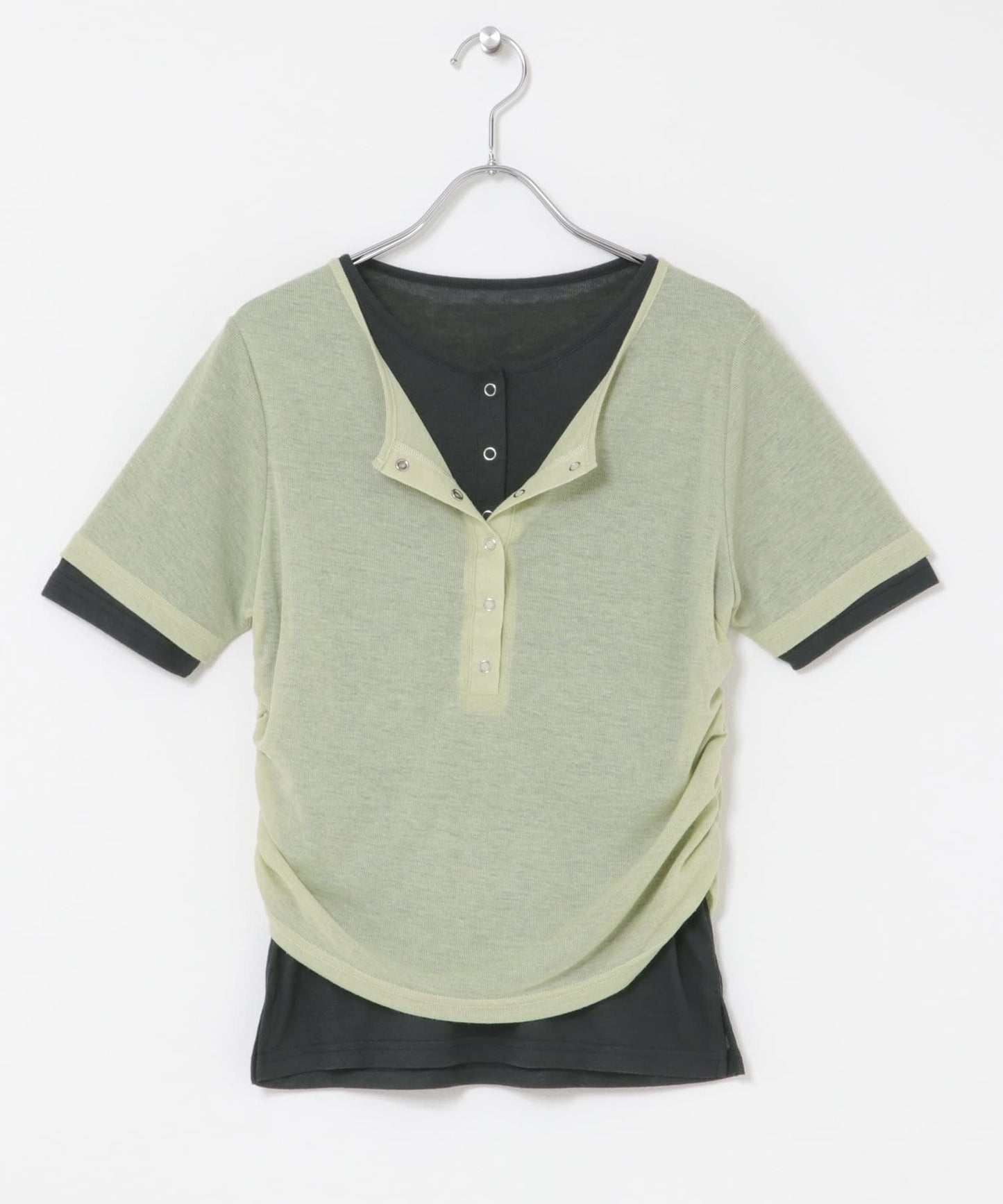 KBF Two-tone Henley neck tee - Image 30