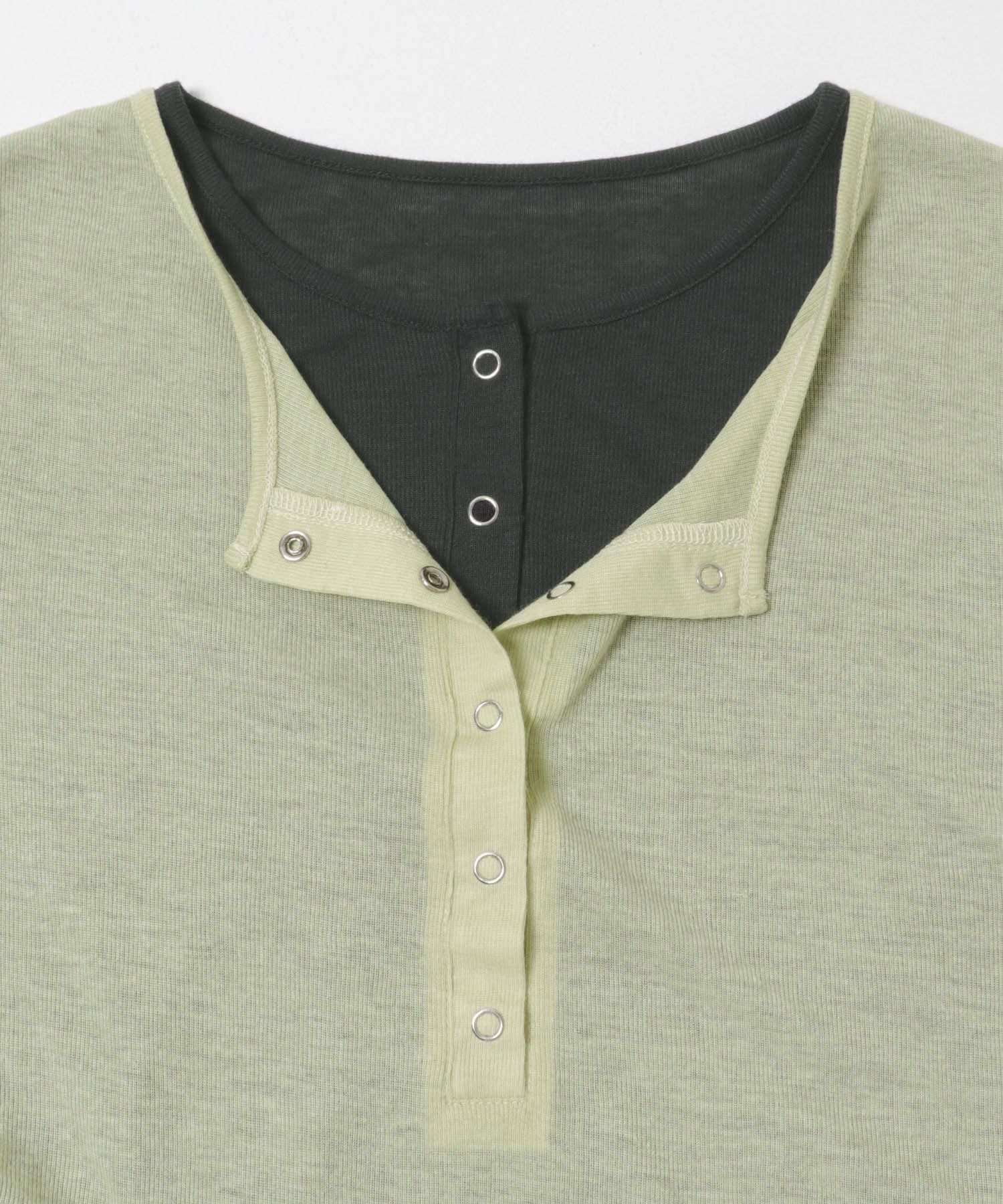 KBF Two-tone Henley neck tee - Image 31