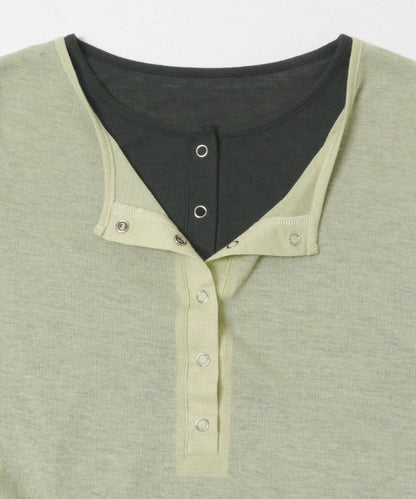 KBF Two-tone Henley neck tee - Image 31