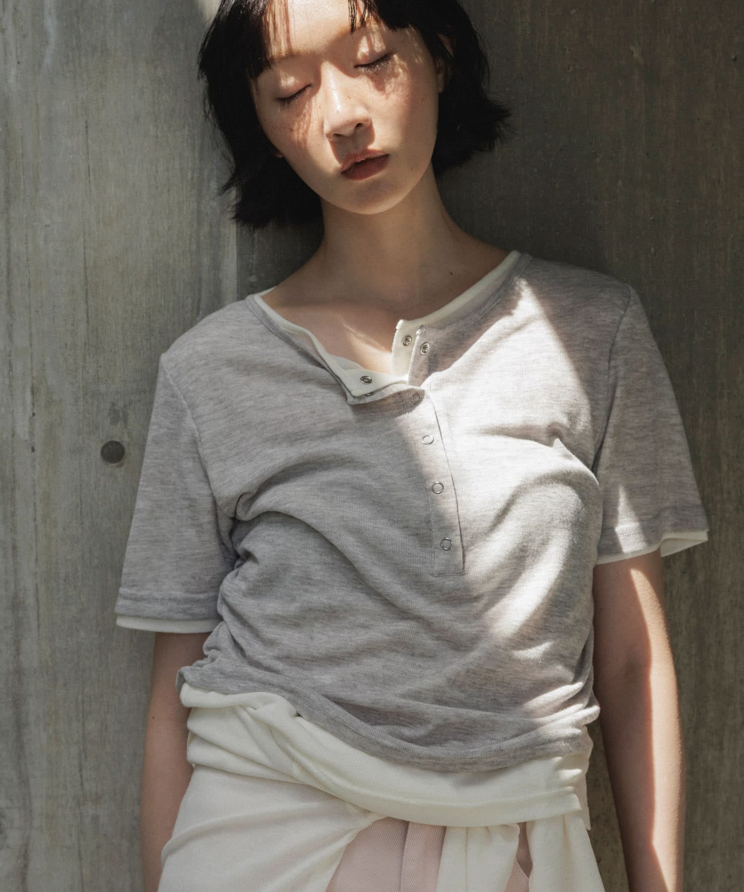 KBF Two-tone Henley neck tee - Image 8