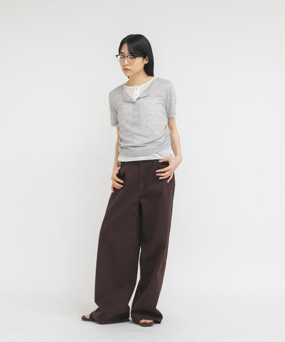 KBF Two-tone Henley neck tee - Image 9