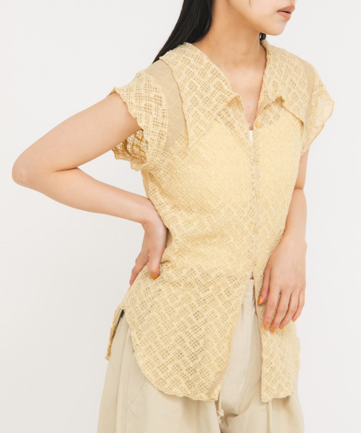 KBF French sleeve lace shirt - Image 1