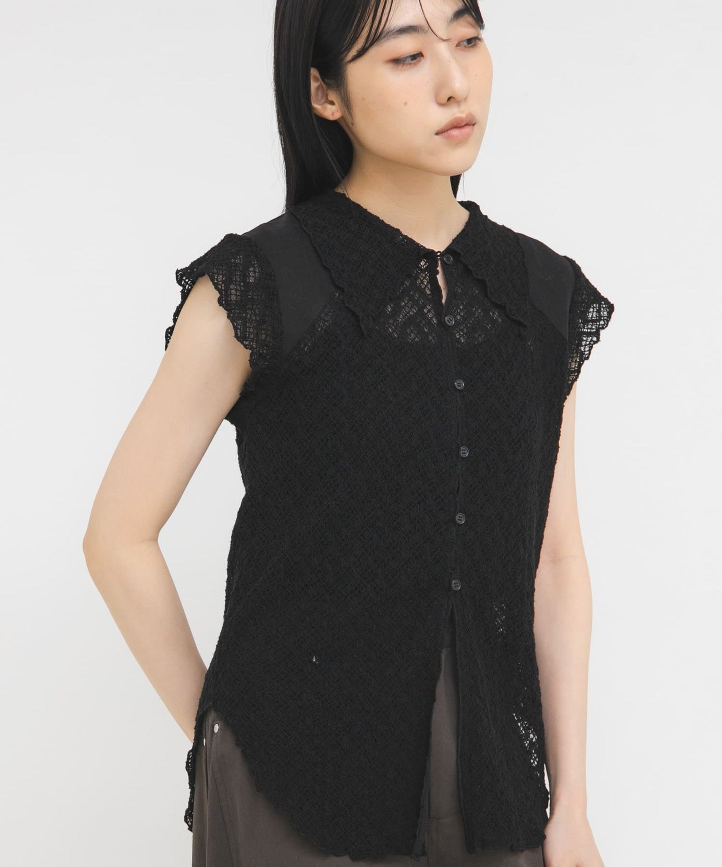 KBF French sleeve lace shirt - Image 11