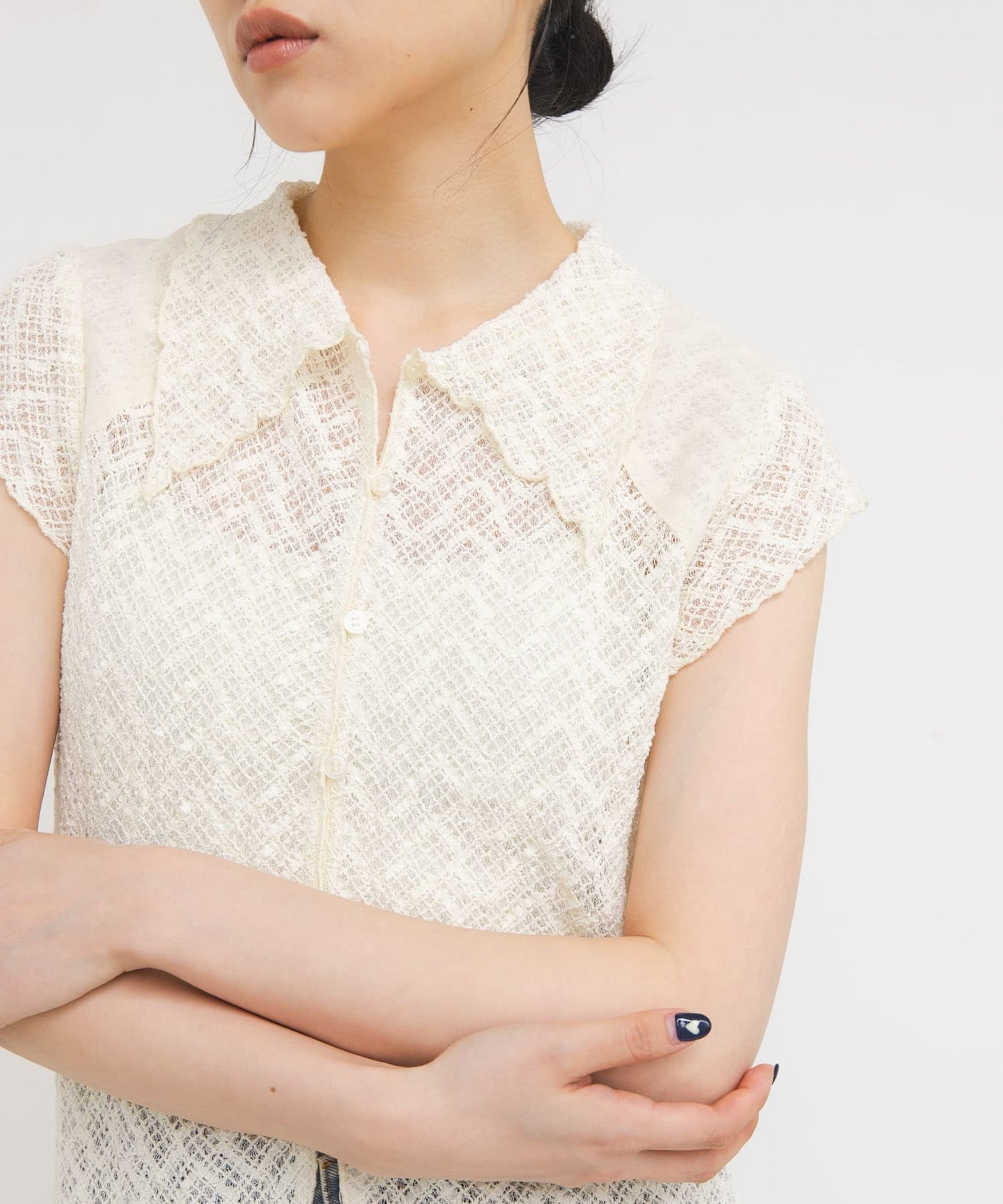 KBF French sleeve lace shirt - Image 16