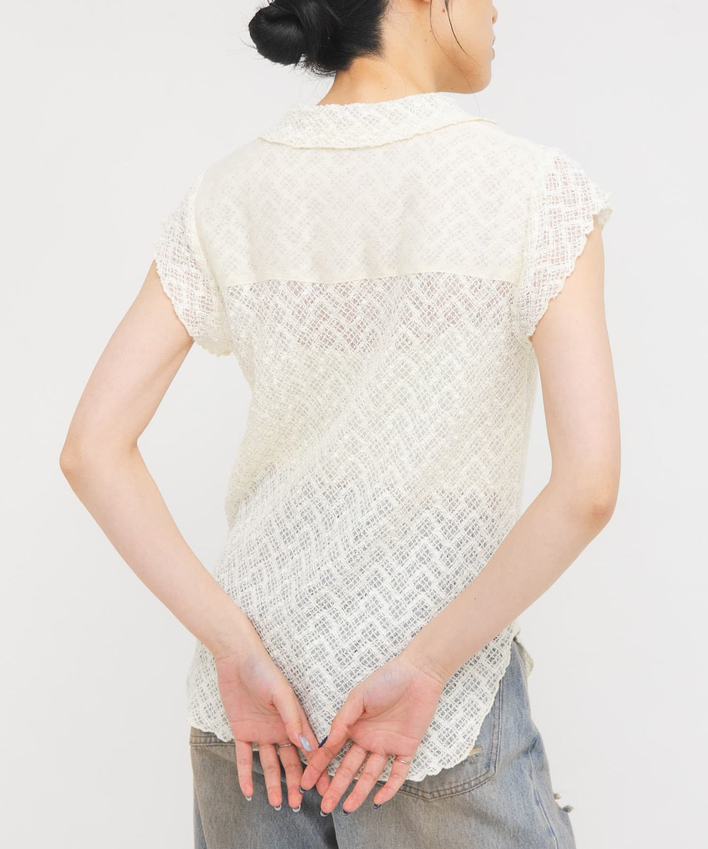 KBF French sleeve lace shirt - Image 20