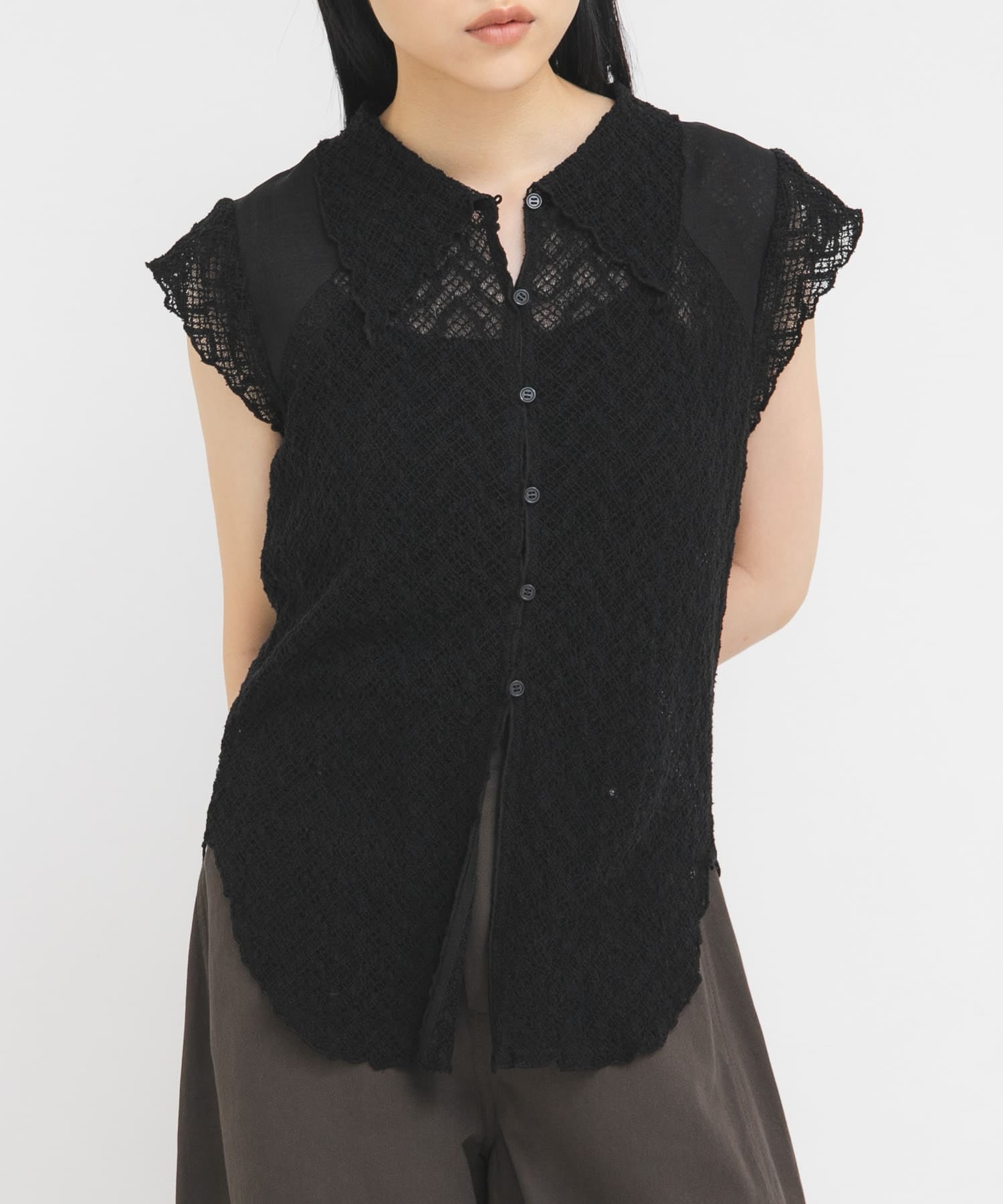 KBF French sleeve lace shirt - Image 2