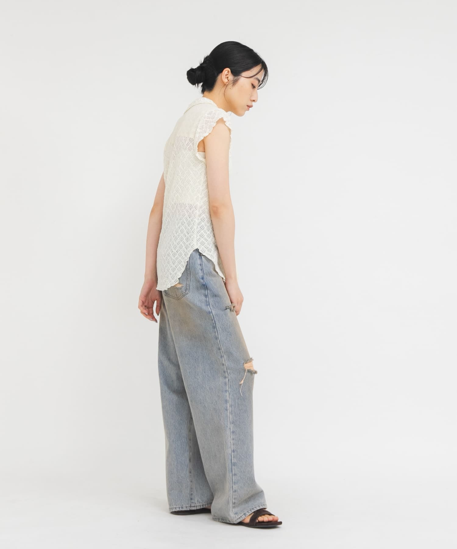 KBF French sleeve lace shirt - Image 21