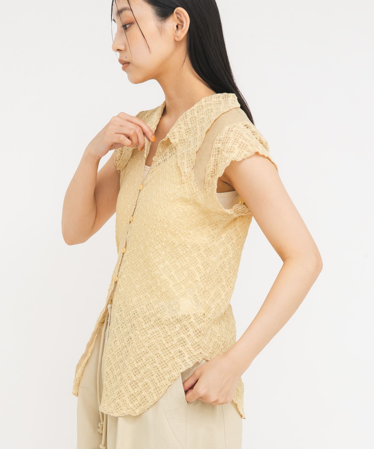KBF French sleeve lace shirt - Image 5