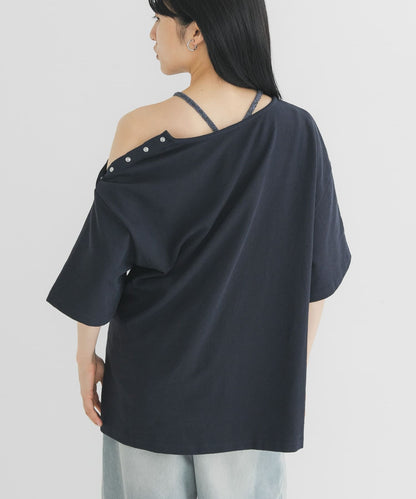KBF 露肩修腰寬鬆Tee - Image 13