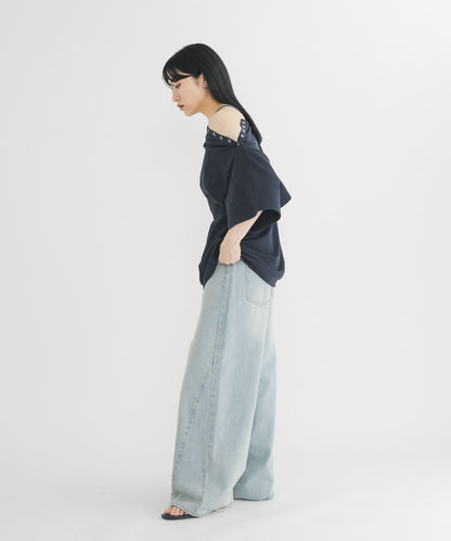 KBF 露肩修腰寬鬆Tee - Image 15