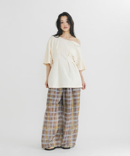 KBF 露肩修腰寬鬆Tee - Image 8