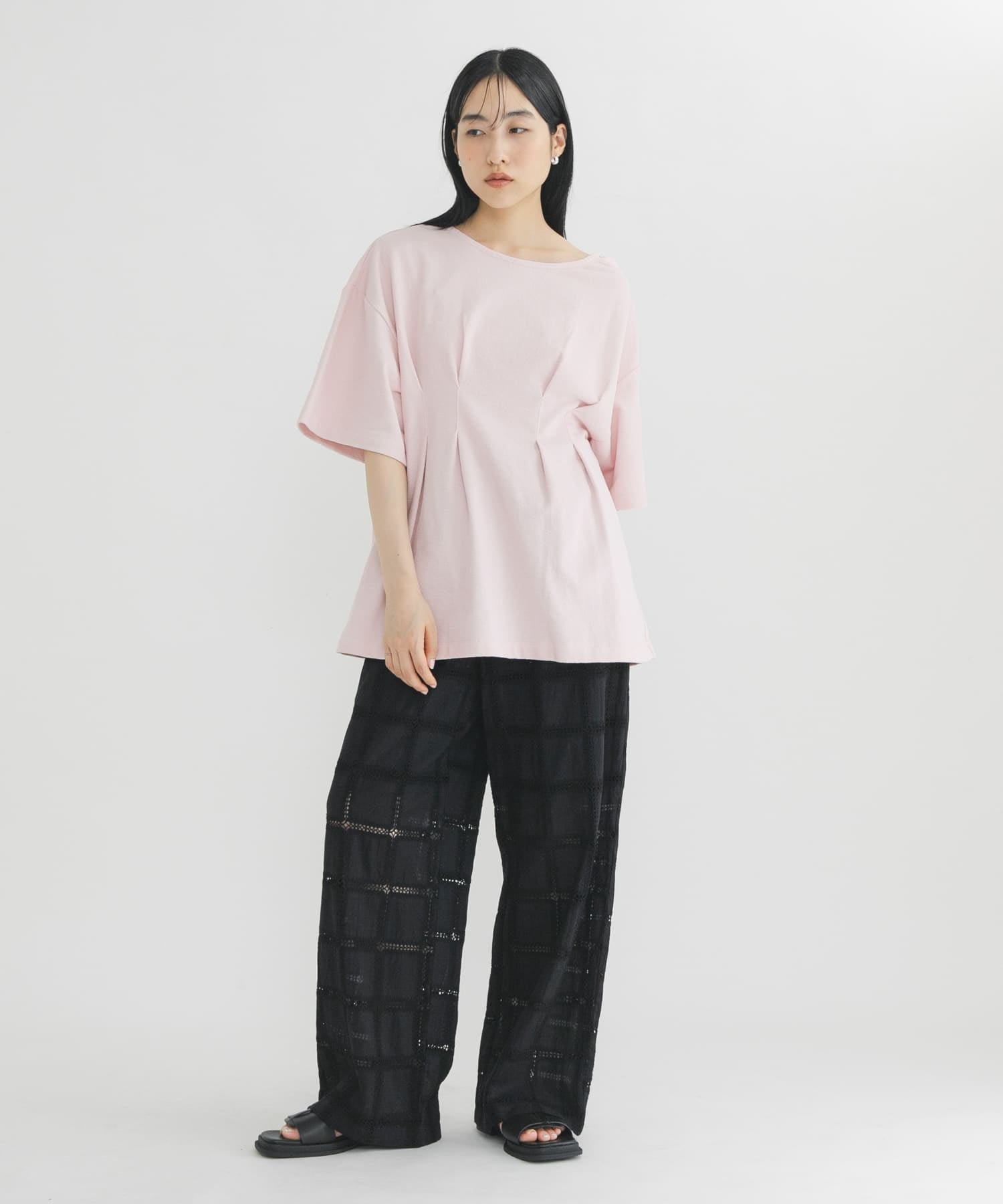 KBF 露肩修腰寬鬆Tee - Image 35