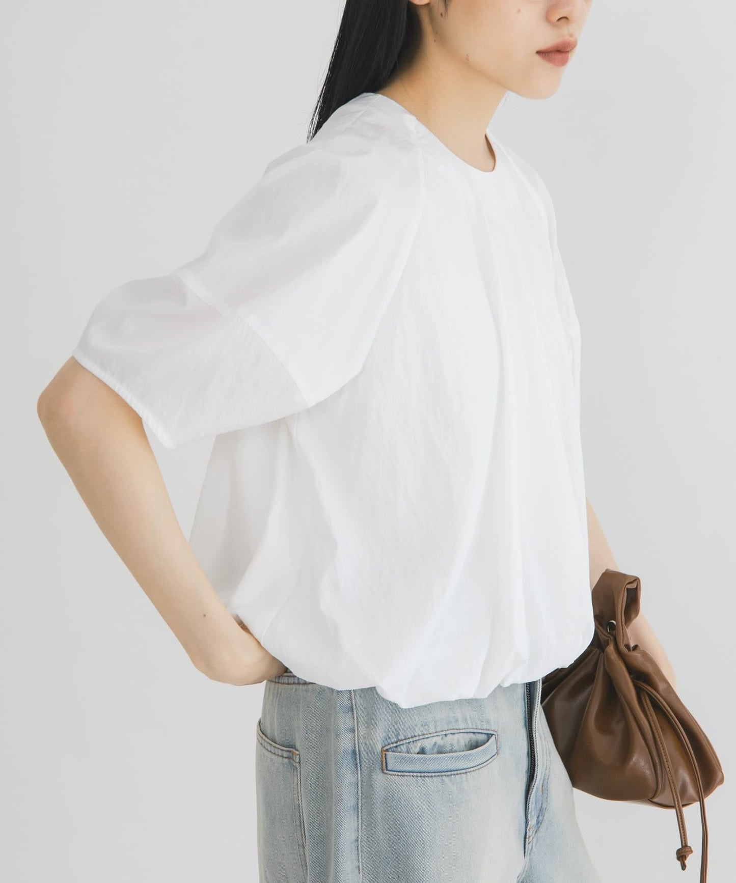 KBF 後拉鍊 balloon blouse - Image 19