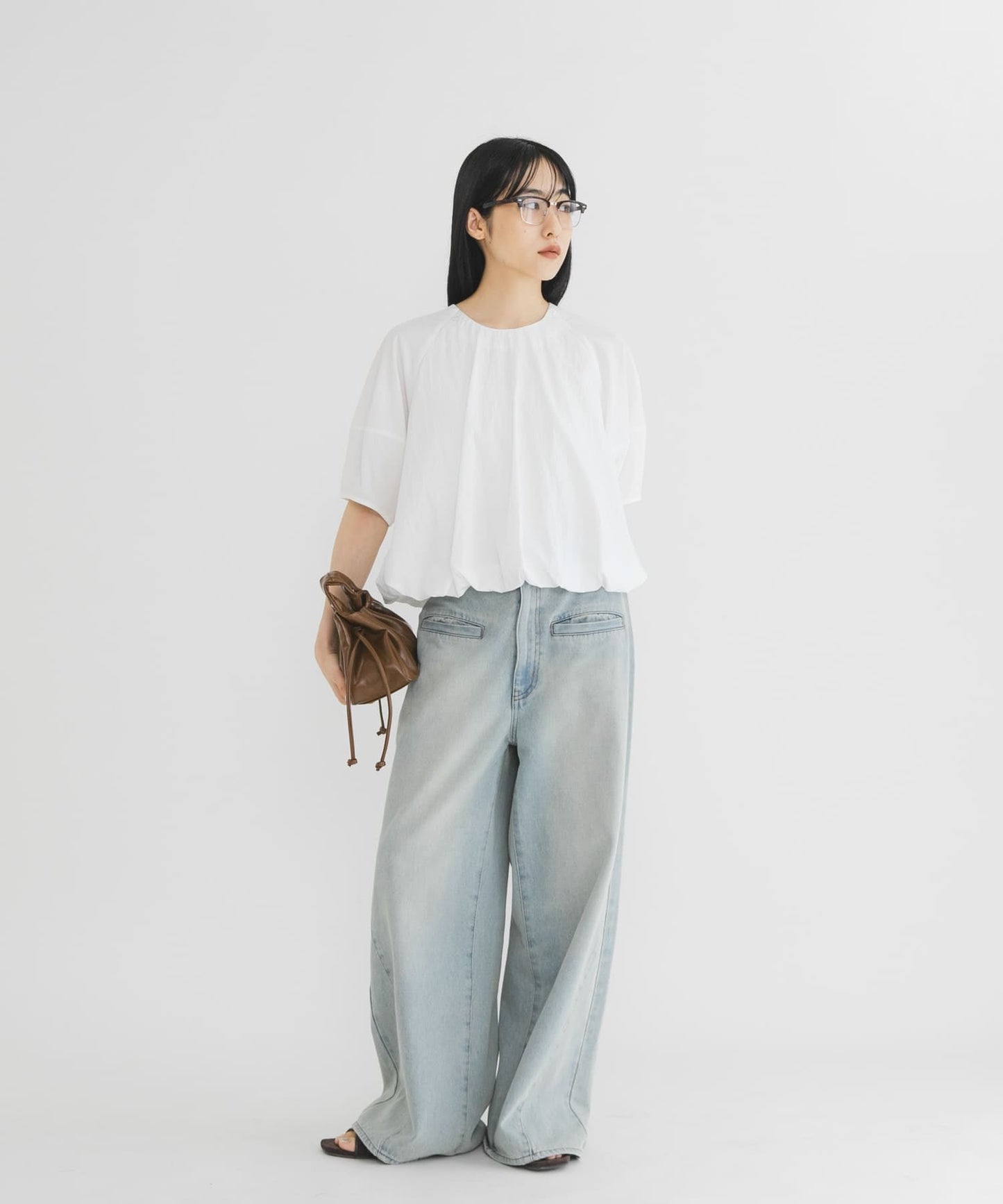 KBF 後拉鍊 balloon blouse - Image 21